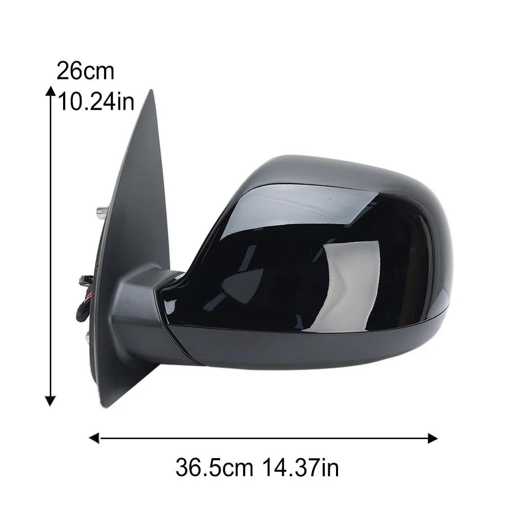 Per VW Per Amarok 2013-2023 5 Pin Specchietto Retrovisore Montaggio Manuale Laterale Pieghevole Retrovisore Completo(1pair black chrome)