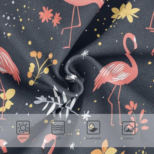 Wusikd Flamingo Girls' Underwear Cotton Flowers Leaves Girls Briefs Soft Toddler Underwear 2T3