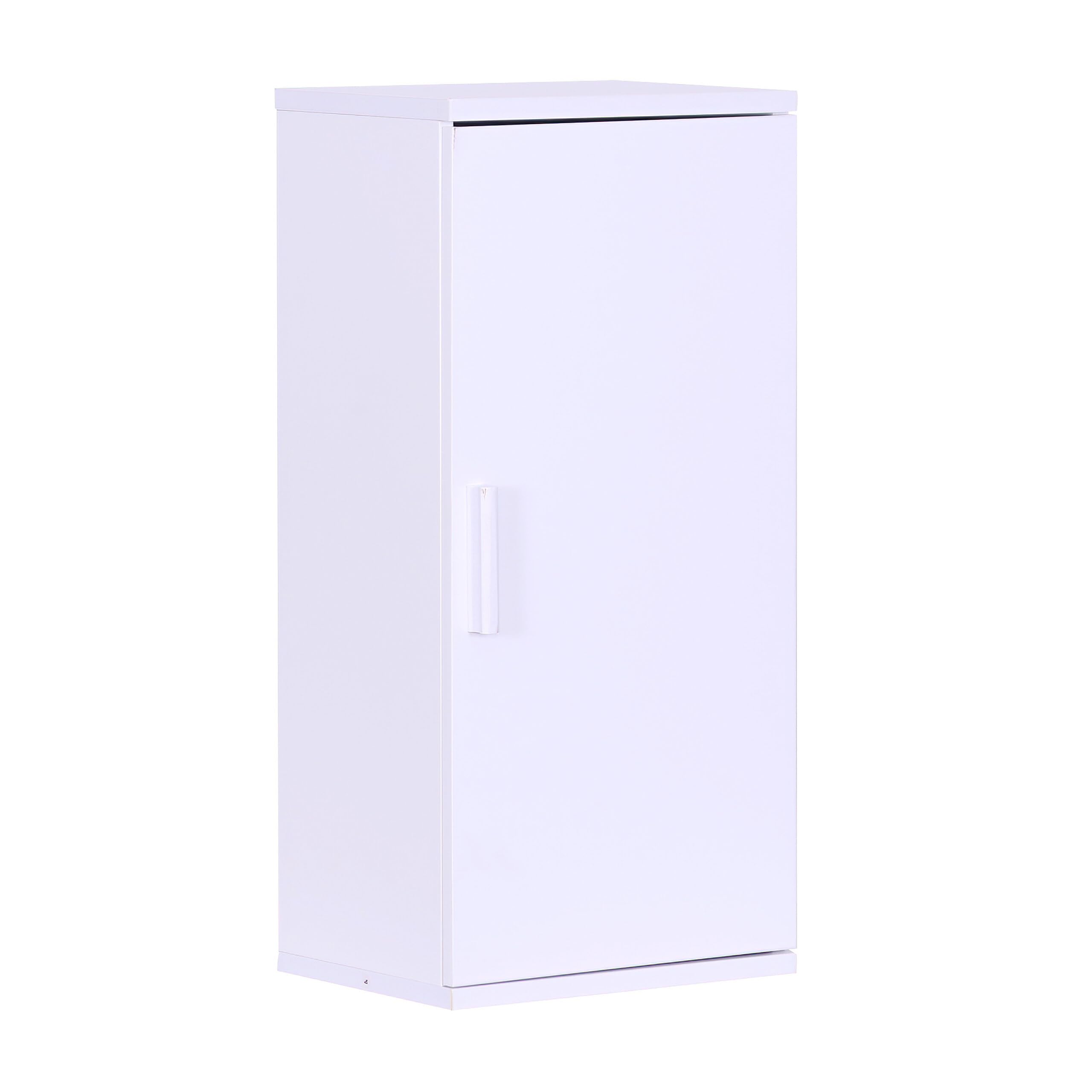Armario Colgante para baño Relaxdays, 2 estantes, 62 x 30 x 21 cm, Estante Ajustable, Mueble Estrecho, MDF, Blanco