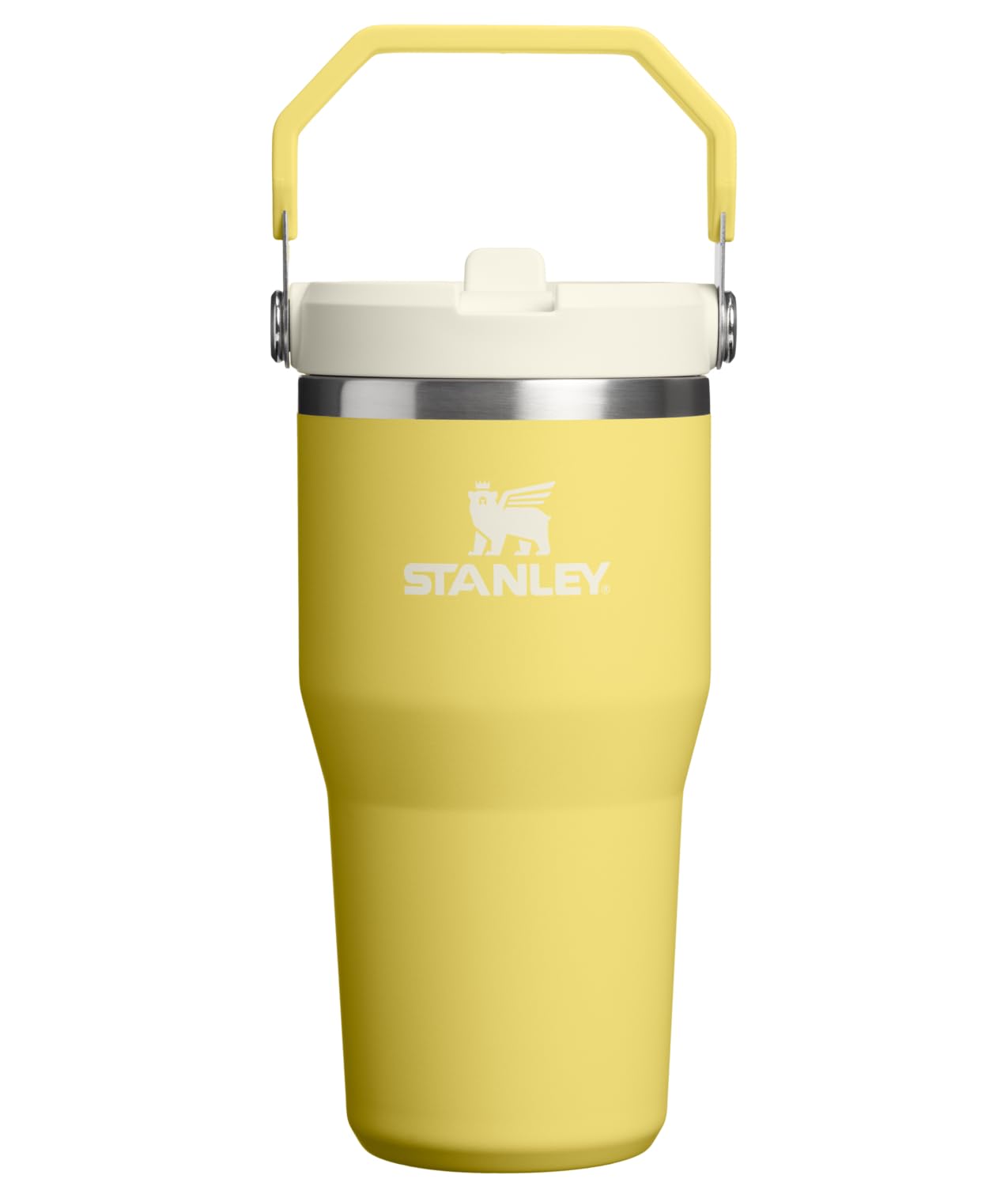 STANLEY IceFlow 2.0 Flip Straw Tumbler, 20 oz, Daffodil | Easy Carry Handle | Twist On Lid and Flip Up Straw | Leak Resistant Water Bottle | Insulated Stainless Steel | BPA-Free