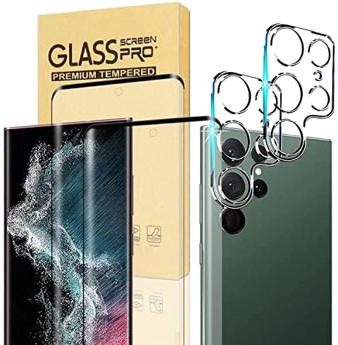 [2+2 Pack] Galaxy S23 Ultra Screen Protector, 9H Tempered Glass Scratch Resistant, Ultrasonic Fingerprint Support, For Samsung Galaxy S23 Ultra 5G 6.8 Inch Glass Screen Protector