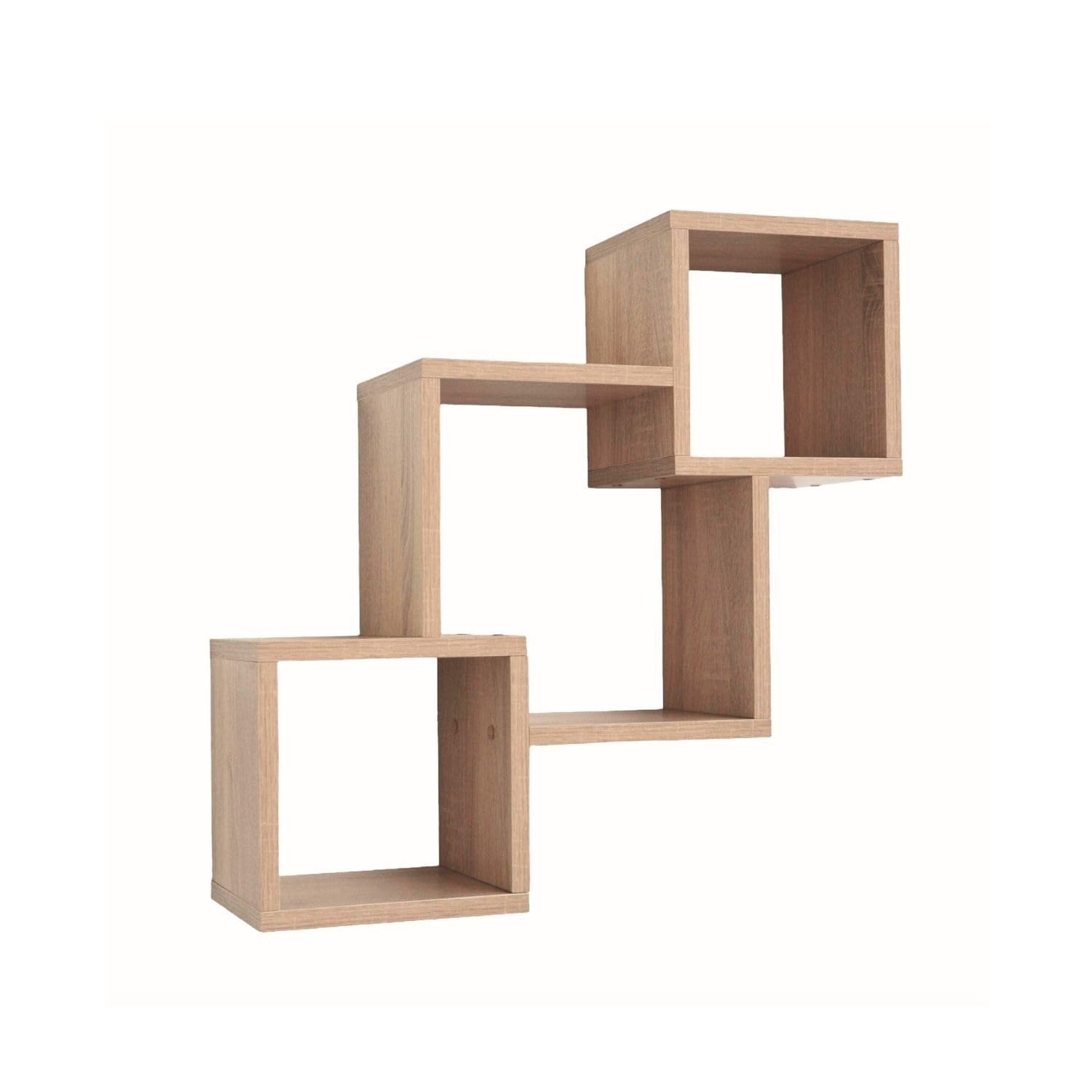 3er Set Schweberegal Aus Holz – 30x4x10 Cm, Kiefernholz, 10 Kg Belastbarkeit, Natürliche Farbe