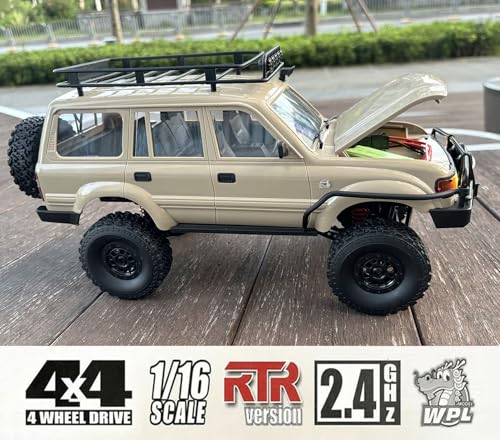 HLSFWDRIVE RC Rock Crawler 4x4 RC Truck WPL C54-1 RC Crawler Off Road 1/16 Scale RTR All Terrain Proportional Throttle Steering 2.4Ghz 260 Motor Upgraded Chassis and Counter Rotating Gearbox Adult by HLSFWDRIVE - Image 4