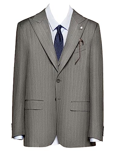 Smoking homme 3 pièces haut de gamme à rayures veste boutons et pantalon de cérémonie