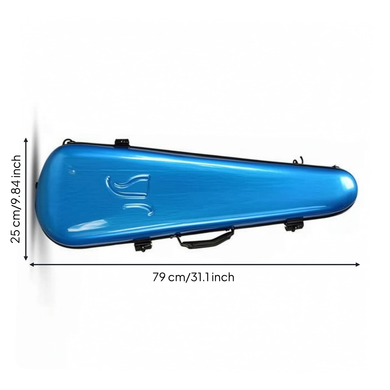 Qianly Estuche Violín Resisn Funda para Violinistas, Conciertos, Azul Real Cepillado