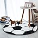 Tappeto Rotondo Morbido per Bambini Antiscivolo Lavabile per Bambini per Camera da Letto Soggiorno Decorazione per Pavimento Caldo, Rotondo 80cm, Calcio