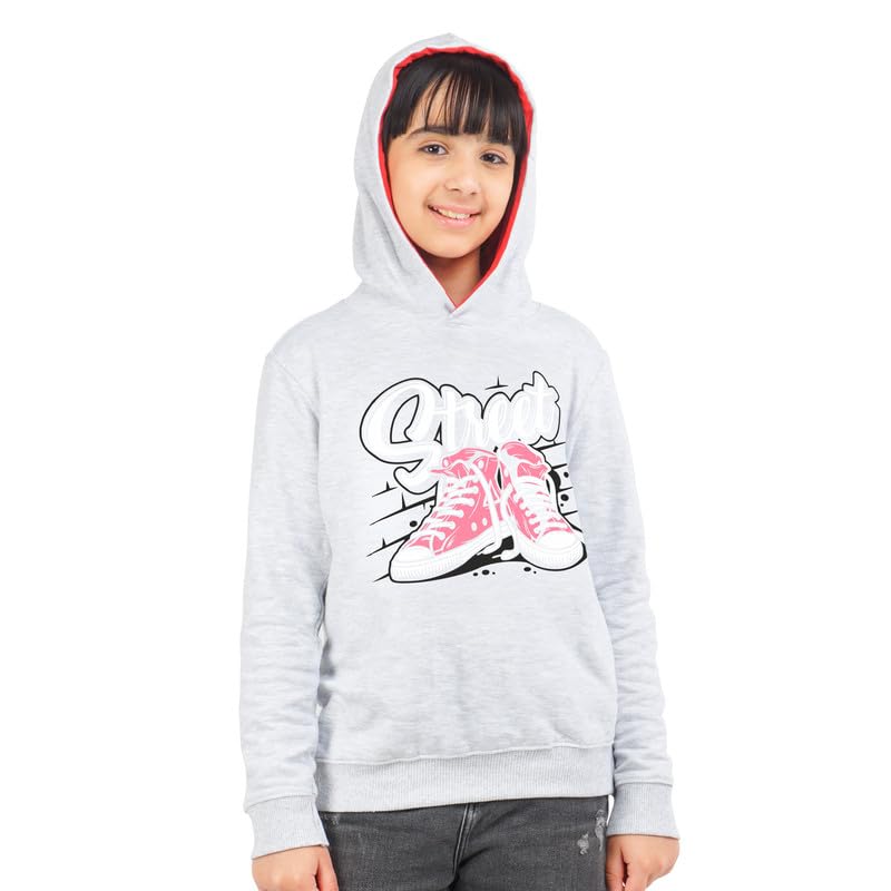 Image of Real Basics Girls Cotton Hooded Sweatshirt (Pack of 1)