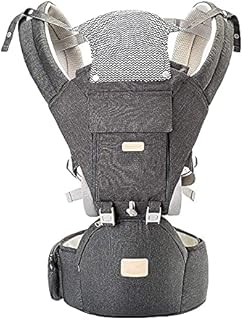 Baby Carrier Newborn to Toddler, Multifunctional 6-in-1 Infant Hiking Backpack Carrier for All Seasons, Baby Gifts, Ergonomic Positions Baby Holder, Face-in and Face-Out and Back, Grey