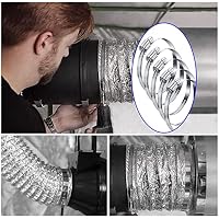 5 Stück Schlauchschellen Edelstahl Rohrschellen Verstellbare Spannbereich 141-165mm für Befestigung von Abluftschlauch Abluftgebläse Trockner Waschmaschine Garten Spülmaschine Pool – Ansicht 2