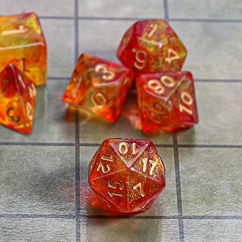 Image of CiaraQ 7pcs Polyhedral Dice Set for Dungeon and Dragons MTG Table Games