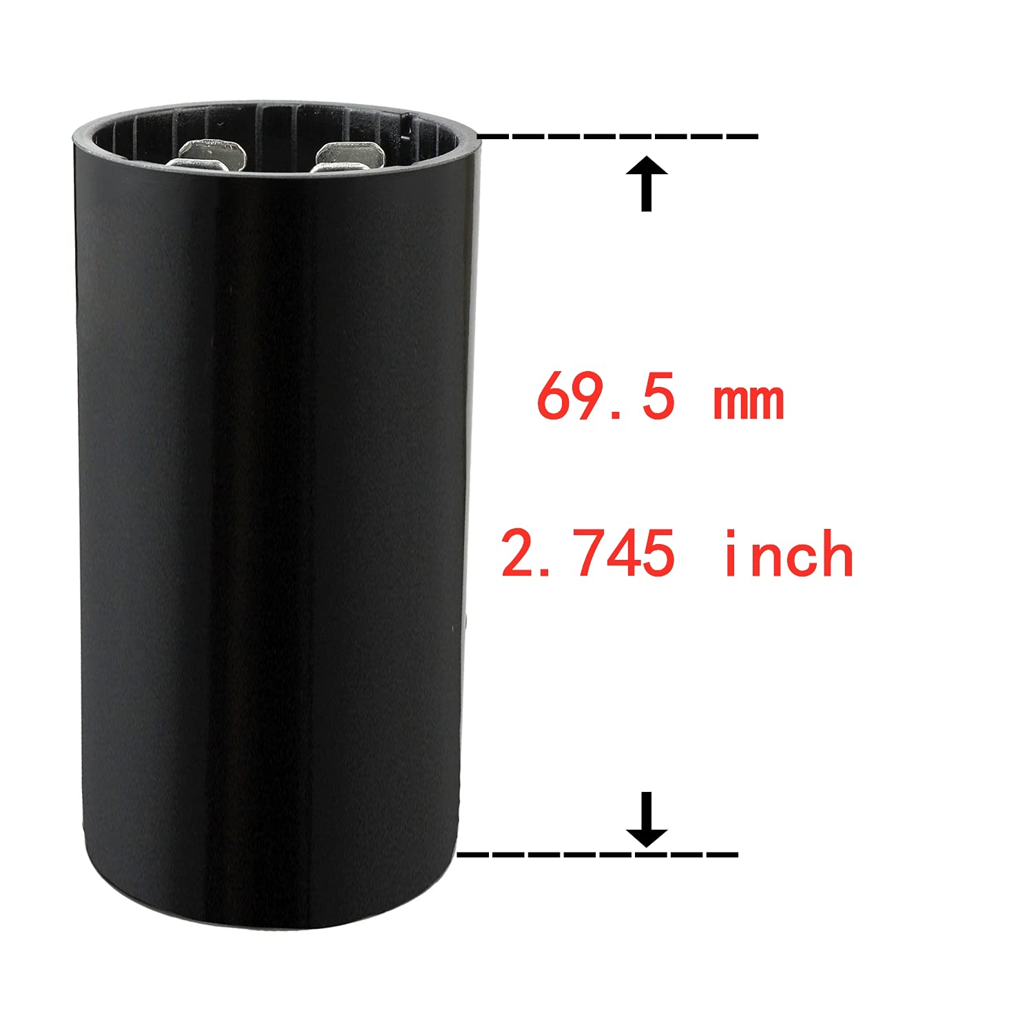 BOJACK 124-149 uf/MFD 165 VAC ±20% 50/60 Hz CD60 Round Motor Well Pump Start Capacitor