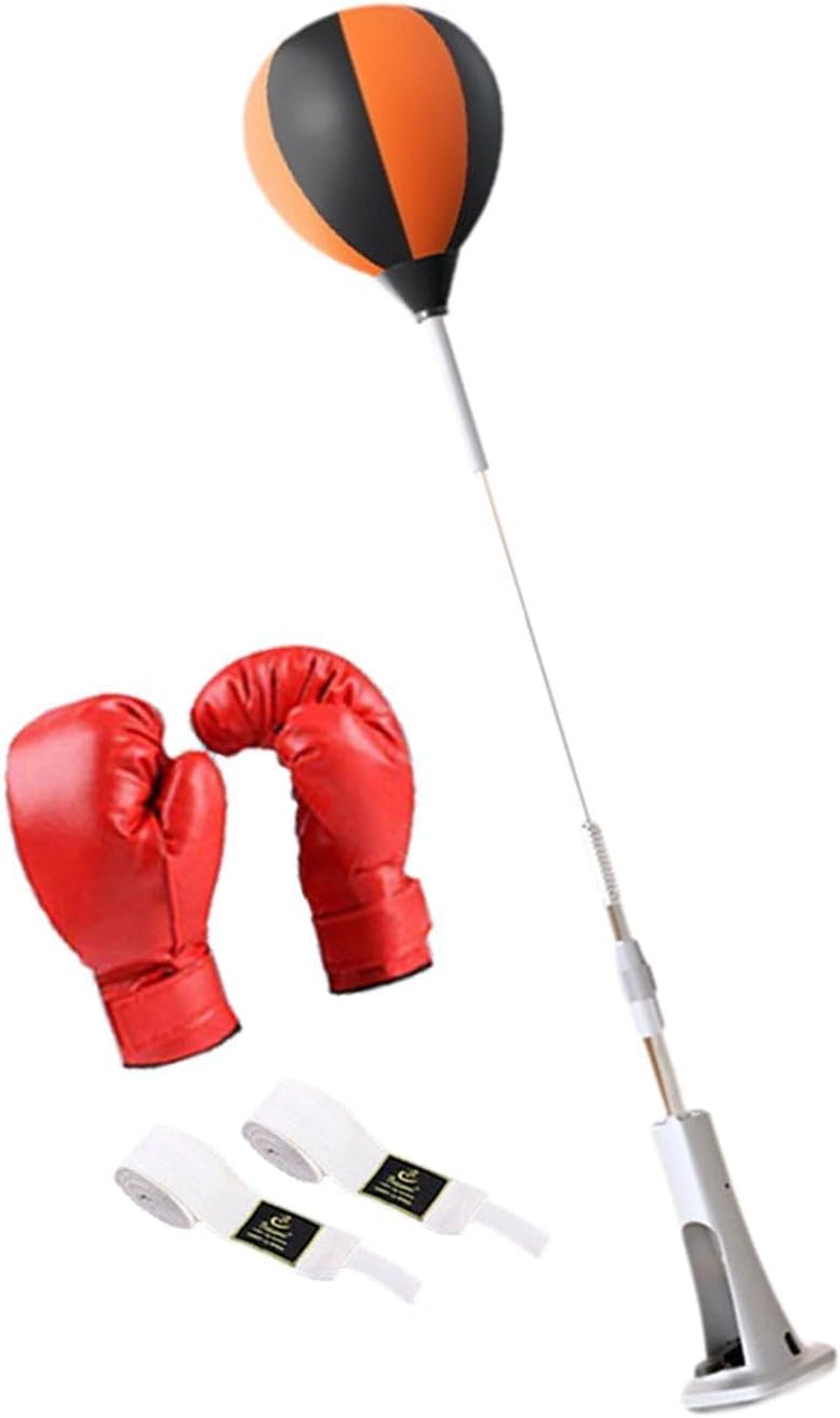 Boxing Speed Ball with Stand for Kids Adults Improve Reaction Speed Indoor Punching Bag Boxing Bag for Home Gym, Style A