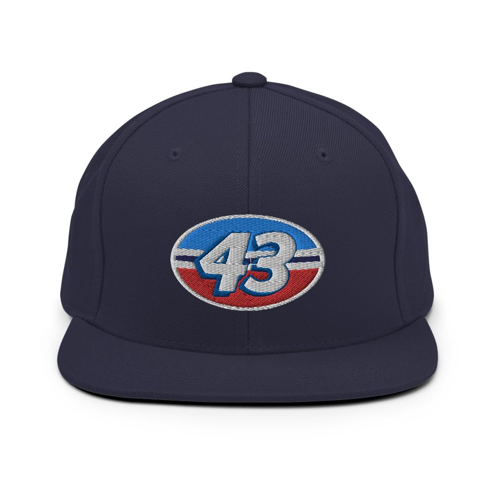 The King 43 Richard Petty Retro Stock Car Racing Vintage Motorsport Czapka Snapback Haftowana