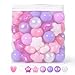 GOGOSO Shape Ball Pits Balls, Star Heart Plastic Play Balls for Toddlers Kids Children, DIY Giant Friendship Bracelet Banner,100PCS,Pink Pearl Pink Beige