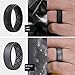 Egnaro Inner Arc Ergonomic Breathable Design, Silicone Rings Mens with Half Sizes, 7 Rings / 4 Rings / 1 Ring Rubber Wedding Bands, 8.5mm Wide-2mm Thick