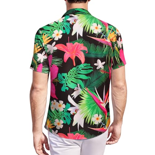 Hawaiian Shirt for Men Short Sleeve Button Down Shirt Men Casual Summer Tropical Beach Aloha Shirts Hawaii Party2