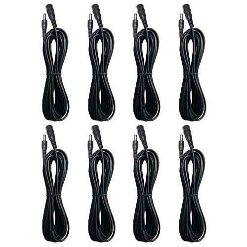 Power Extension Cord, 8 Pack DC 12v 10ft 2.1mm x 5.5mm Power Adapter Supply Camera Extension Cable for CCTV Wireless IP Security Camera, LED Strip, Car, Monitors,DVR, Audio Camera,Router (8 Pack)