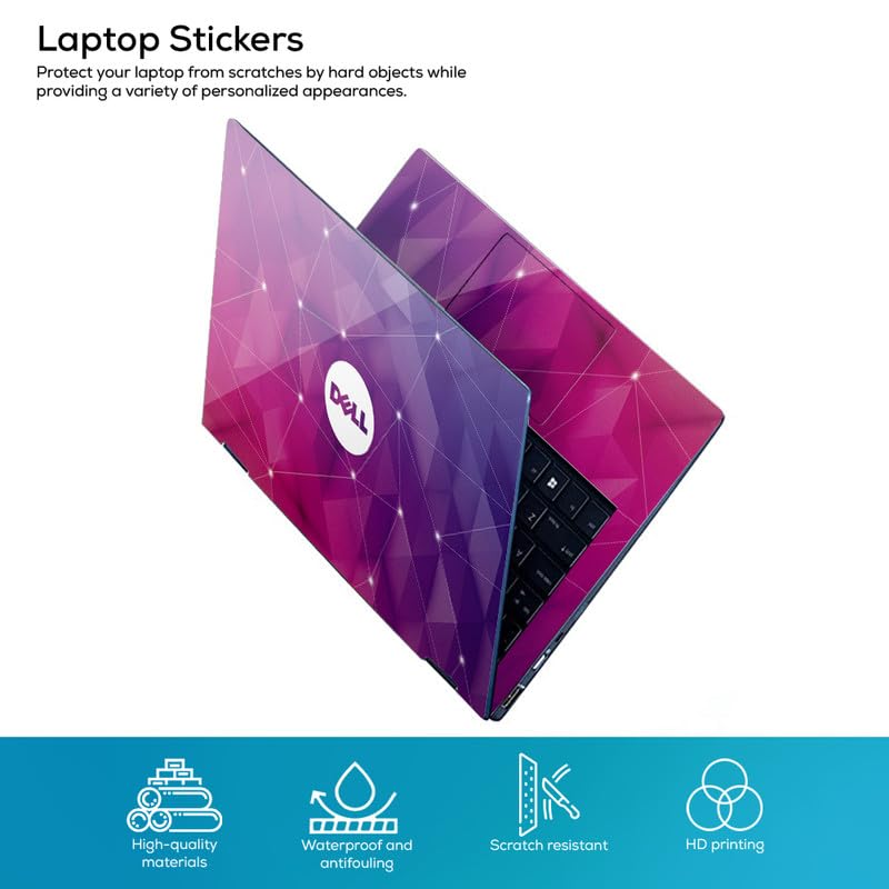 Image of Galaxsia DSGN 292 Full Body Laptop Skin Bubble-Free| Laminated & Removable | HD Quality Sticker for Laptops Upto 15.6 Inches Compatible with DELL