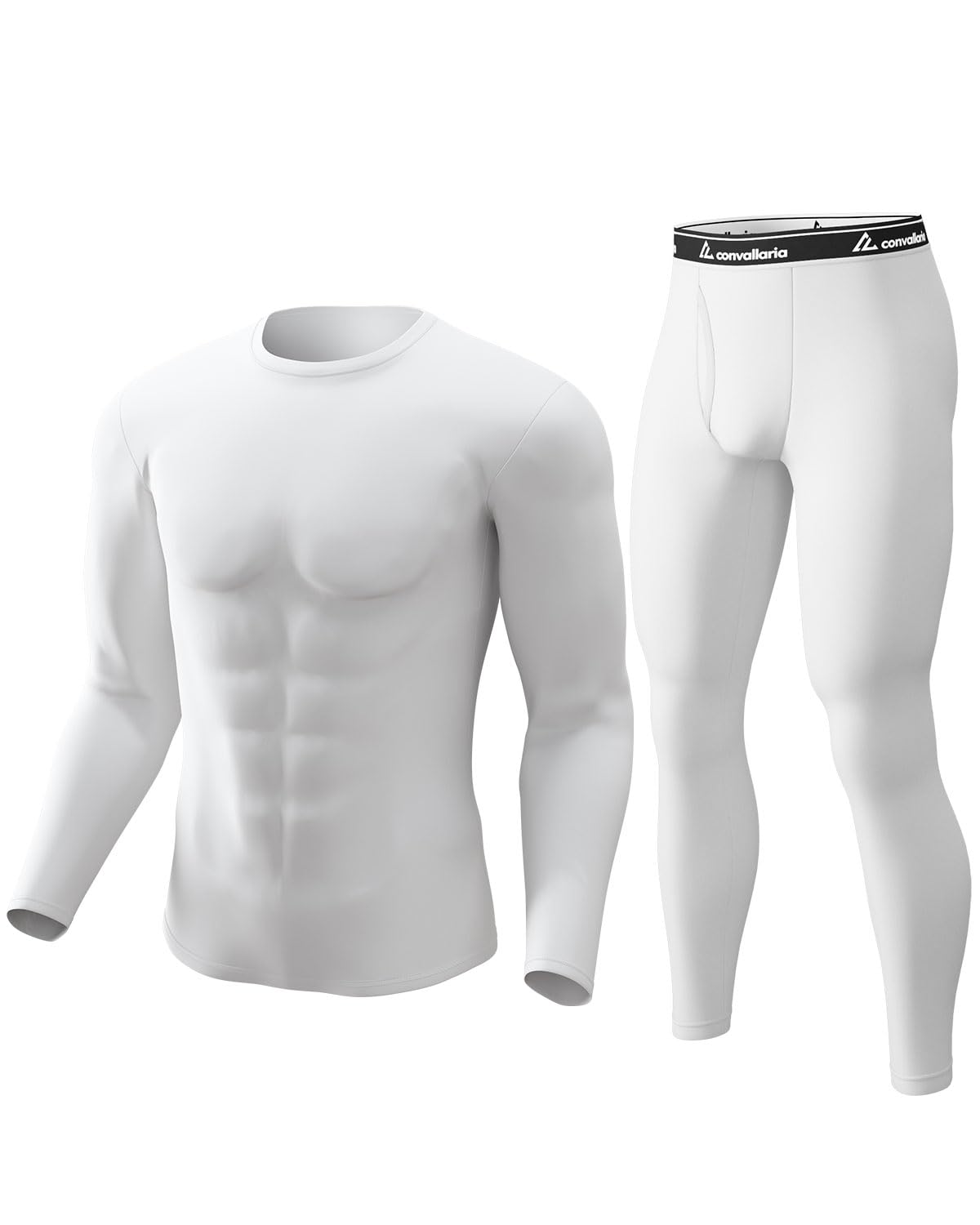 CL convallaria Long Johns Thermal Underwear for Men Soft Fleece Lined Base Layer Cold Weather Top Bottom Gift Set