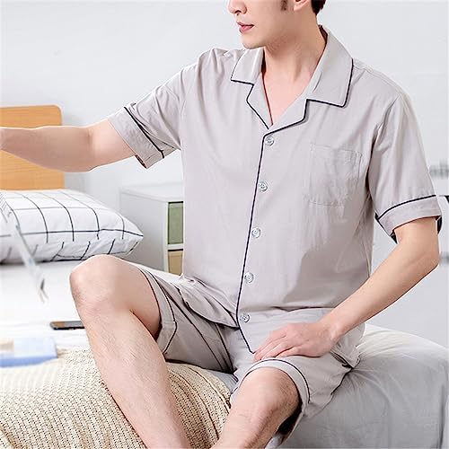 Pyjama à manches courtes pour hommes TXQHD costume ample fin - 3