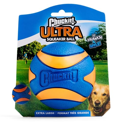 Chuckit! Ultra Squeaker Hundespielzeug, Gummi, hohe Sprungkraft, für Land und Wasserwerfer, Größe XL