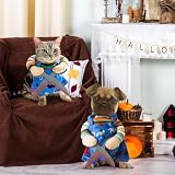 Lustiges Hundekleidung, Halloween Kostüm für Haustiere, Haustiere Hund Jumpsuit, Lustiges Haustier Outfit Kleidung für Hund Katze, Haustier Cosplay Party Anzug (L)