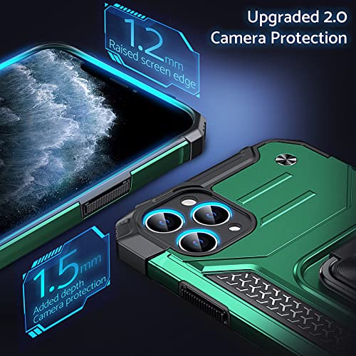 Coque iPhone 11 Pro Max antichoc de chantier avec anneau support vert - 4