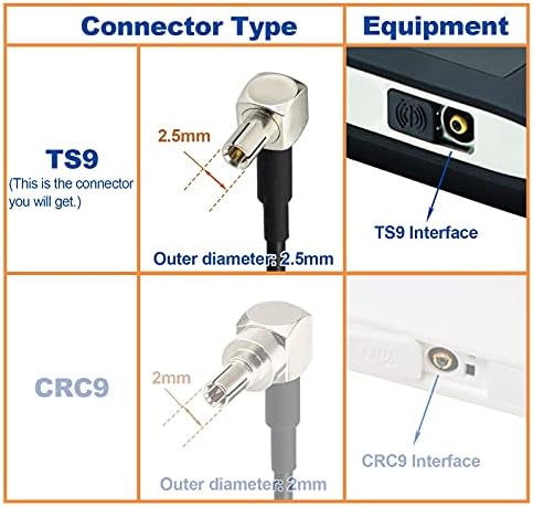 Eightwood 4G Antenna SMA to TS9 Cable 4G LTE Antenna SMA Female to TS9 Male with 30cm 11.8inch RG174 2pcs for SMA Aerial Hsdpa 2G 3G 4G Router UMTS Mobile Broadband