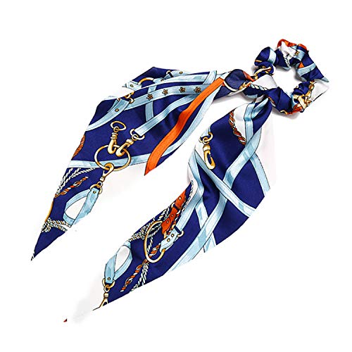 Young & Forever Rakhi Gift for Brother Sister Simple Yet Trendsetter Blue Two Way Wearable Bandana Hair Ties for Girls Fancy Cloth Headband Ponytail Holder Hair Accessories for Women (Pack of 1)