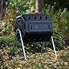 FCMP Outdoor IM4000 Dual Chamber Tumbling Composter Canadian-Made, 100% Recycled Resin - Outdoor Rotating Compost Tumbler Bin for Garden, Kitchen, and Yard Waste, Black (37 Gallon) #5