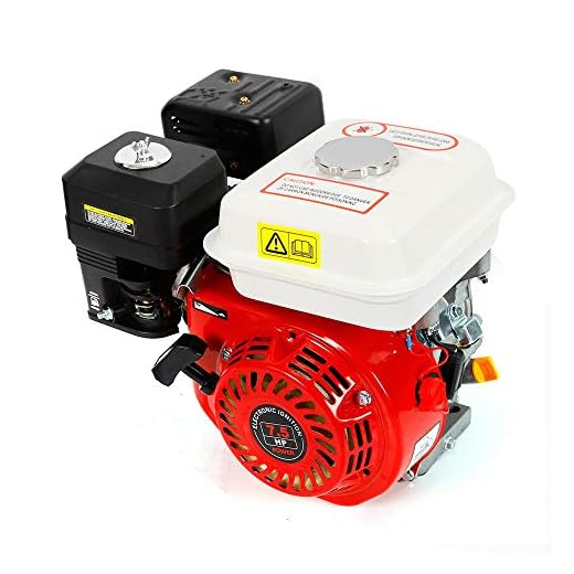 Bensinmotor stående motor utbytemotor kartmotor ottomotor 4-takt 7,5 PS 5,1 kW, 25° lutande enkelcylinder, 4-takt, OHV, horisontell axel, forcerad luftkylning
