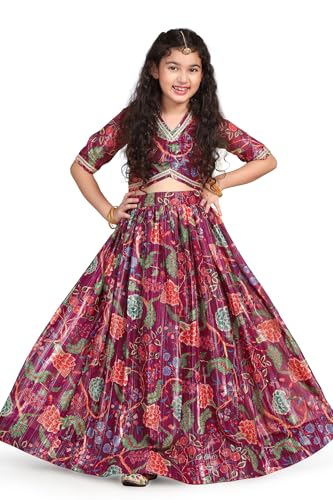 Image of Fashion Dream Girl's Georgette Readymade Lehenga Choli Set|lehenga for kids|kids lehenga