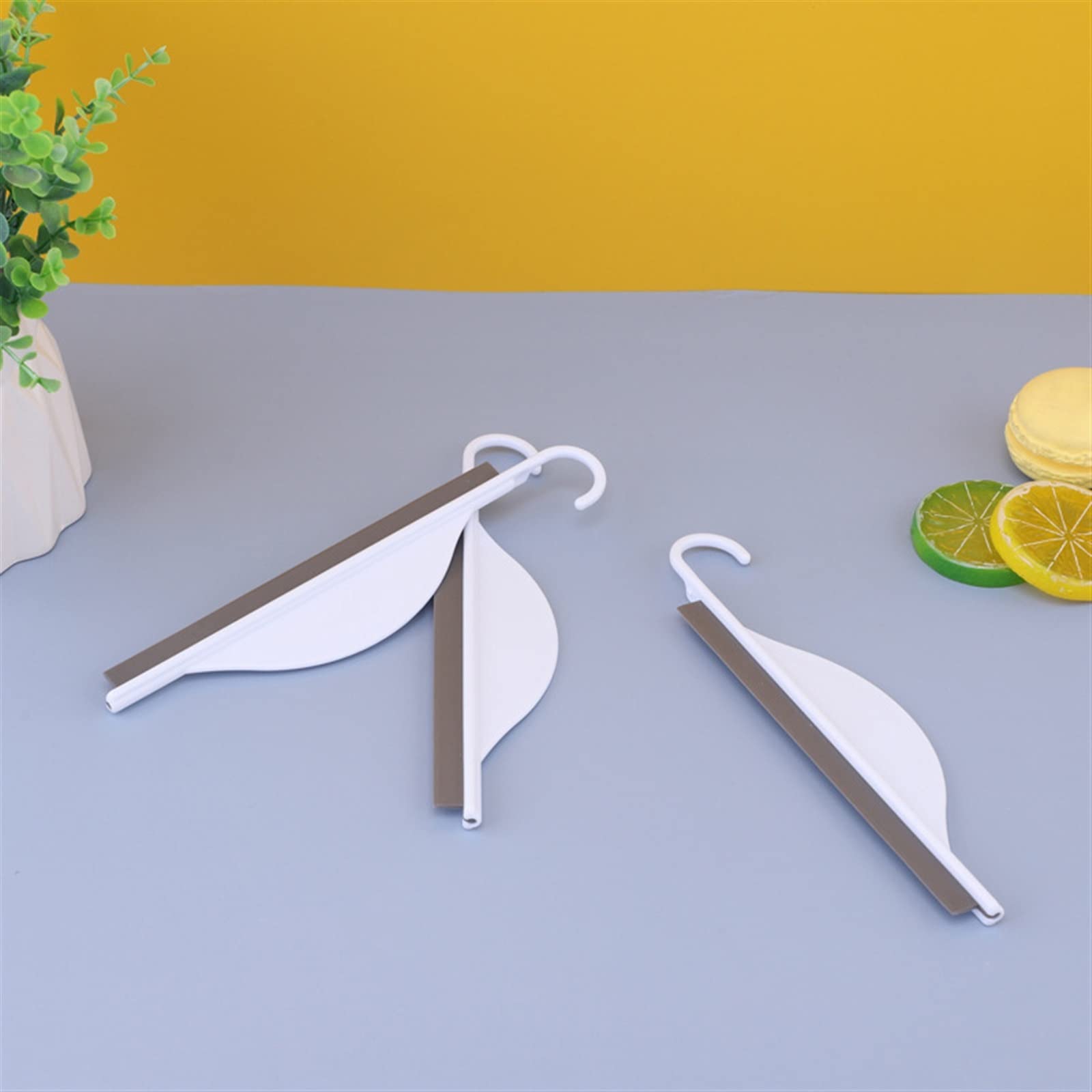 Rasquetas para Ducha, Escobilla de Ducha Doble Cara Blanco Gris 20x45cm Diseño Colgante