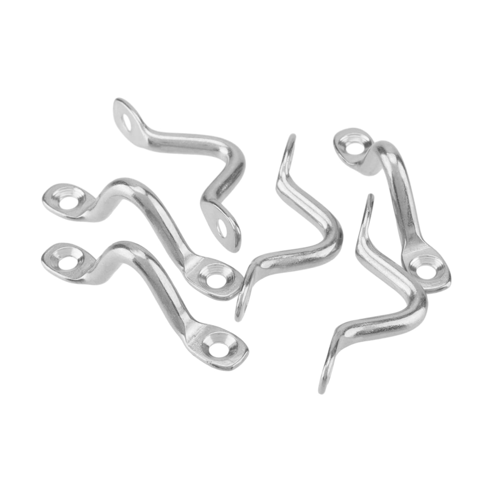 ZOENHOU Pack of 40 Pad Eye Straps Fender Eyelet Kayak Stainless Steel Deck Loops Bimini Boat Top Pad Eye with 80 Screws Fender Eyelet Eye Straps for Kayak Canoe Kayak Canoe Rigging (4.5 mm) - Image 3