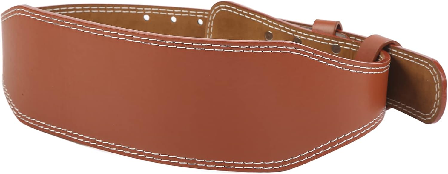Weight Lifting Belt,PU Fitness Weight Lifting Leather Belt Male Deadlift Training Weightlifting Belt Squat Sports Protective Gear Equipment Brown image 7 of 9 B0BCH1QBFD