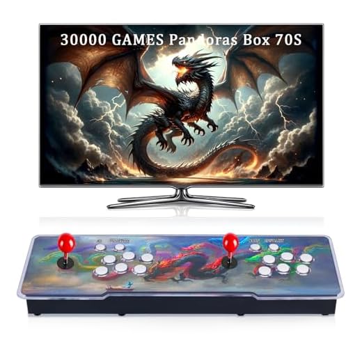 RegiisJoy 30000 in 1 Pandoras Box 70S Arcade Game Console Retro Game Machine for PC & Projector & TV, 2-4 Players,3D Games, Search/Hide/Save/Load/Pause Games