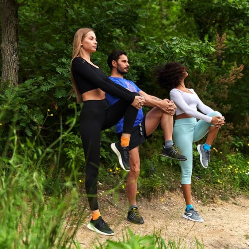 Image of GoWith 2 /4 Pairs Quarter Running Socks for Men & Women, Athletic Anti-Blister Cushioned Seamless Padded Ancle Socks