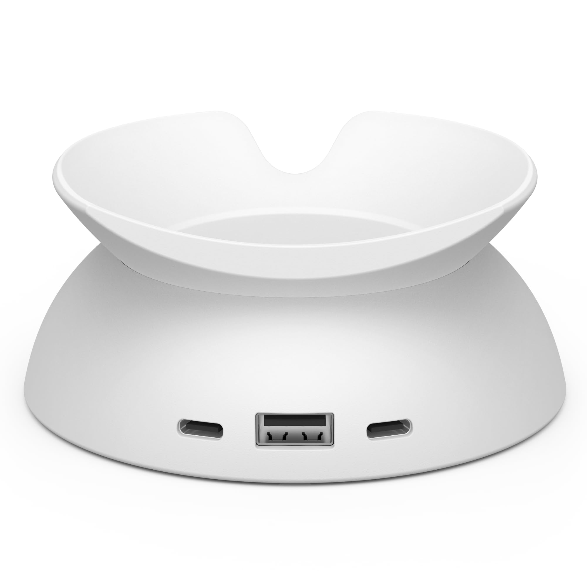 Mission Cables Nouveauté, socle « Made for Amazon » avec ports de charge USB-C et USB-A pour Echo Spot (Modèle 2024)