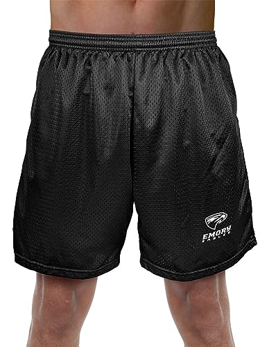 Emory University Primary Mark Men's Athletic Shorts 7" Inseam, Black, XL