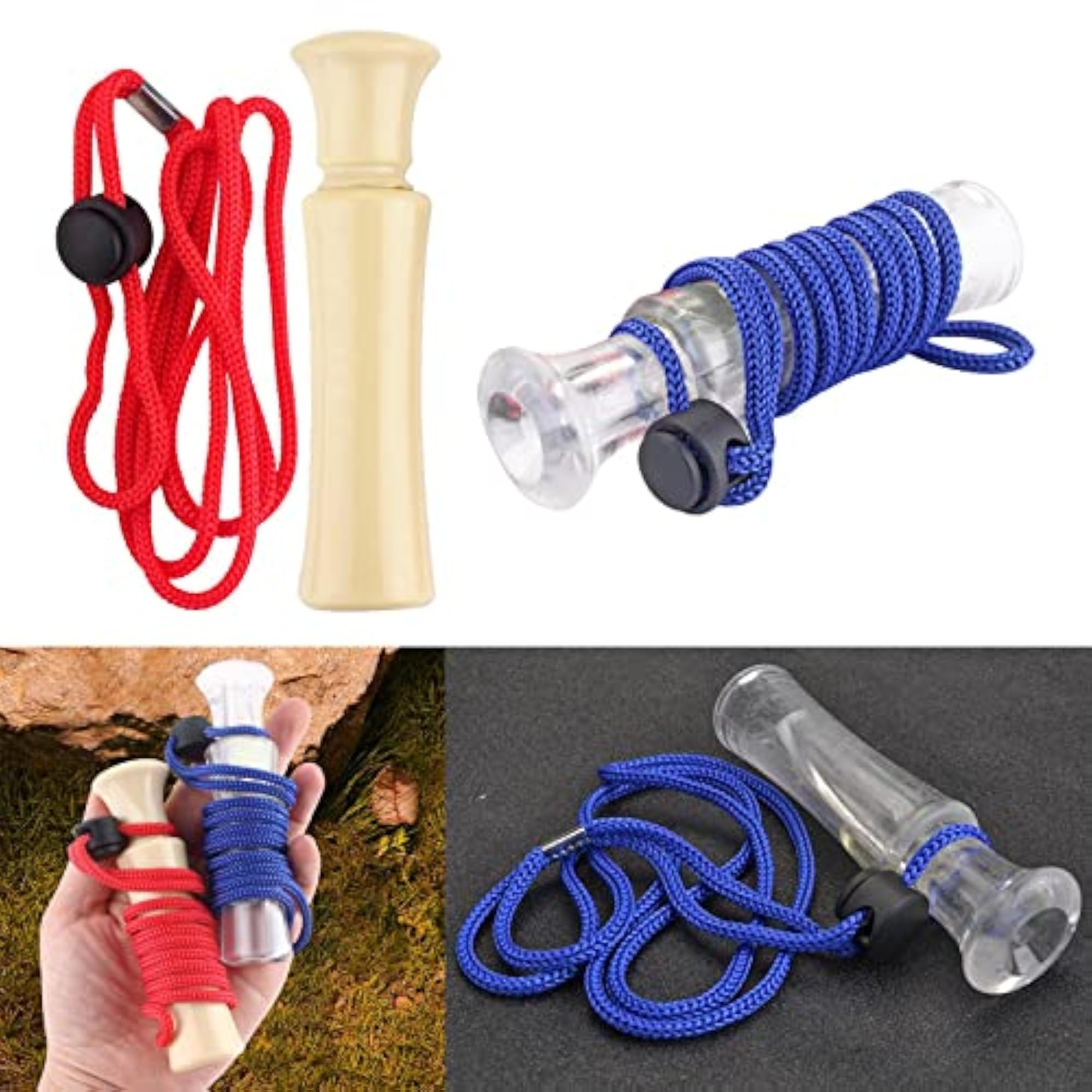 Duck Call Whistle with Rope Decoy Gear