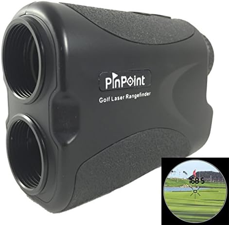 PinPoint 400 Golf Rangefinder - Laser with PinSensor 3 Advanced Flag Seeker & InteliScan Technology - Free Battery