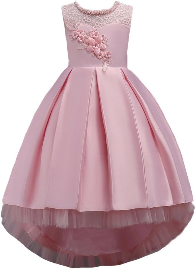 WEONEDREAMPrincess Girls Dress for Wedding Birthday Party with Train Size 3-14 Years