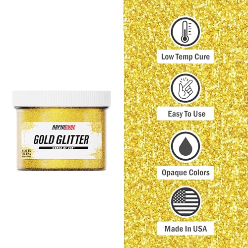 Screen Print Direct ETEX-RCGGO8OZ Rapid Cure® Screen Printing Ink Gold Glitter (8 Oz.) - Plastisol Ink thumb #3