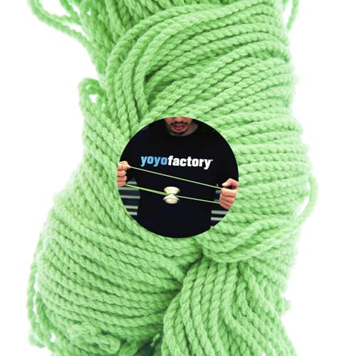 100 Yo-Yo Corda di Ricambio di YoyoFactory - Verde (100% Poliestere, 100 Pezzi, Si Adatta a Tutti i Tipi di Yo-Yo)