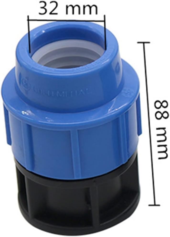 Utility Connector Adapter Hose Connector Adapter Od 32Mm Pipe Connector Straight Tee Elbow Connector Valve Plug Adapter Garden Irrigation Hose Connector/Black