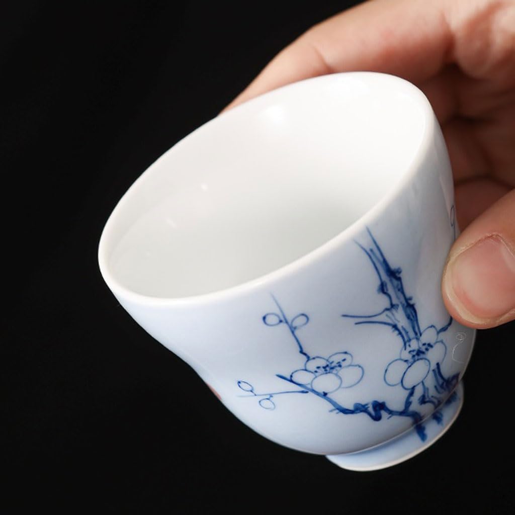 Filiżanki Matcha Ręcznie Malowana Śliwka Kwiat Herbaty Kubek Host Kubek Domowy Ceramiczny Kubek Do Herbaty Kuchnia Wykwintny Osobisty Kubek Do Herbaty Zestaw Do Herbaty Kubek Zaparzacz