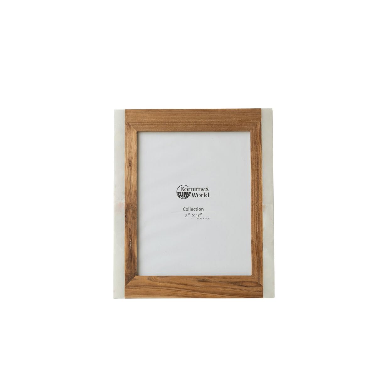 Cadre photo marron bois marbre 27x32 cm pour décoration murale de salon