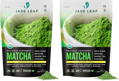 Image of Jade Leaf Matcha Organic Culinary Grade Matcha Powder - Japanese Green tea for Baking, Smoothies, Lattes, and Skin Care, 250g / 8.8 Ounce (Pack of 2)