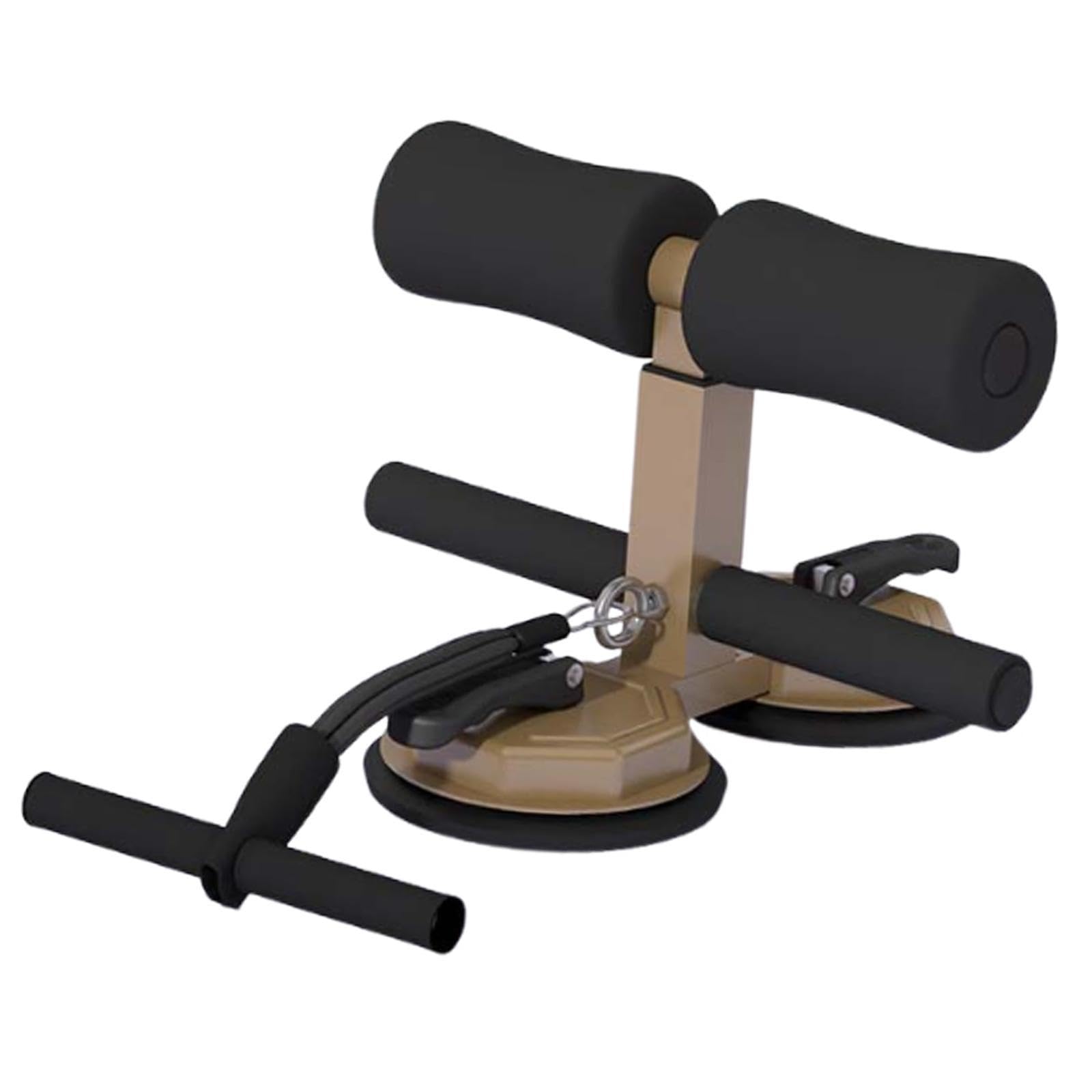 Sit up Bar Exercise Stand Adjustable Sit up Floor Holder for Gym Office Home Brown-image-44