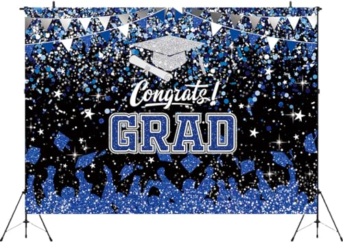 Fondo fotográfico graduación 7x5 pies azul Hilioens miniatura 4
